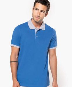 MEN'S TWO-TONE PIQUÉ POLO SHIRT – KA258
