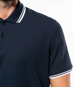 MEN'S SHORT-SLEEVED POLOSHIRT WITH CONTRASTING PIPING – KA272