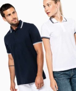 LADIE'S SHORT-SLEEVED POLOSHIRT WITH CONTRASTING PIPING – KA273