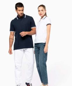 Alternative view of LADIE'S SHORT-SLEEVED POLOSHIRT WITH CONTRASTING PIPING – KA273