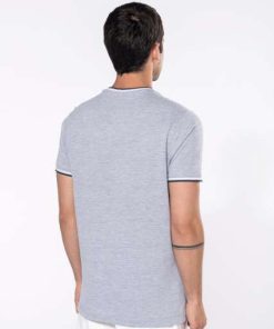 MEN'S PIQUÉ KNIT V-NECK T-SHIRT – KA374