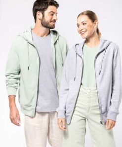 Alternative view of UNISEX ECO-FRIENDLY FRENCH TERRY ZIPPED HOODED SWEATSHIRT – KA4008