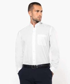 MEN'S LONG-SLEEVED MANDARIN COLLAR SHIRT – KA515