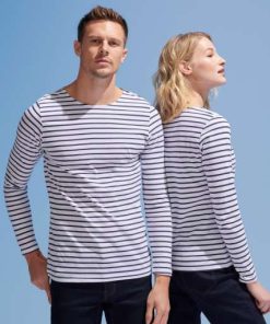 Alternative view of SOL'S MARINE MEN - LONG SLEEVE STRIPED T-SHIRT – SO01402